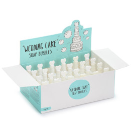 Soap bubbles Wedding Cake, 24items, 6 cm, white