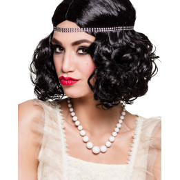 Flapper Halskette, weiss