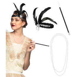 Set de 20 accessoires, noir/blanc