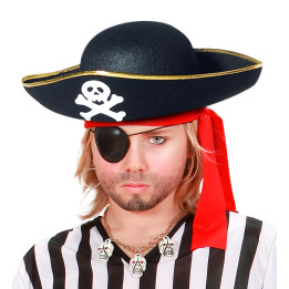 Pirate hat for children, black