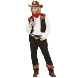 Cowboy kids costume: Pants, shirt, vest, neckerchief