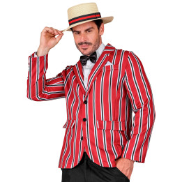 The Roaring 20s Jacket with Bow Tie and Hat, red