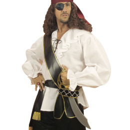 Piraten Gürtel mit Schwerthalter, schwarz