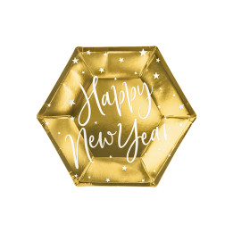 Happy New Year Assiettes de fête, 6piece