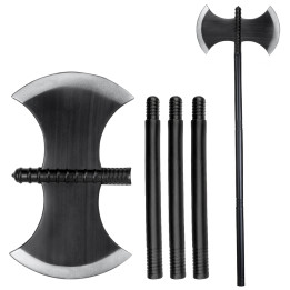 Doppelaxt, 105cm, schwarz