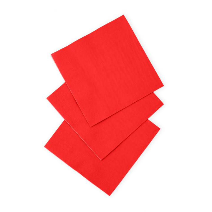3-ply Paper Napkins, 20items, 33 x 33 cm, red
