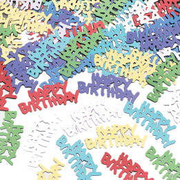 Deko-Konfetti Happy Birthday, 14 g / 1.5 x 1.5 cm, bunt
