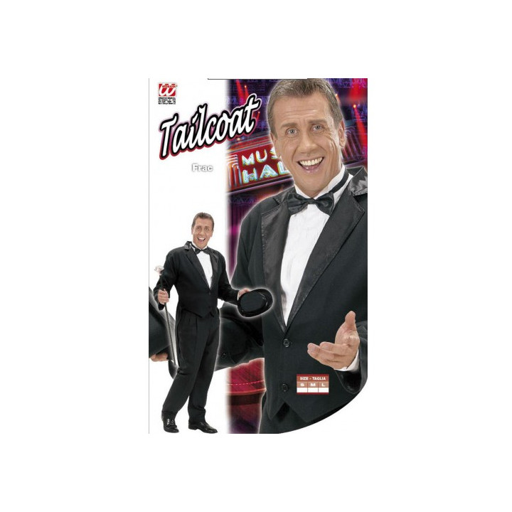 Men's tailcoat satin, black