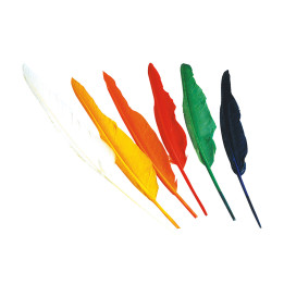 Indianerfedern, 12Stück, 25-30 cm, mehrfarbig
